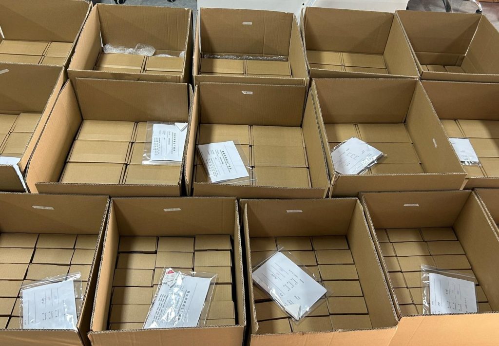 GIS partial discharge monitoring project products packed and ready for delivery
